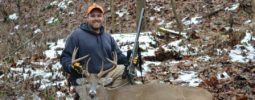 I shot this 8 point whitetail 30 minutes into opening day of gun week in 2013 while hunting with my grandfather.